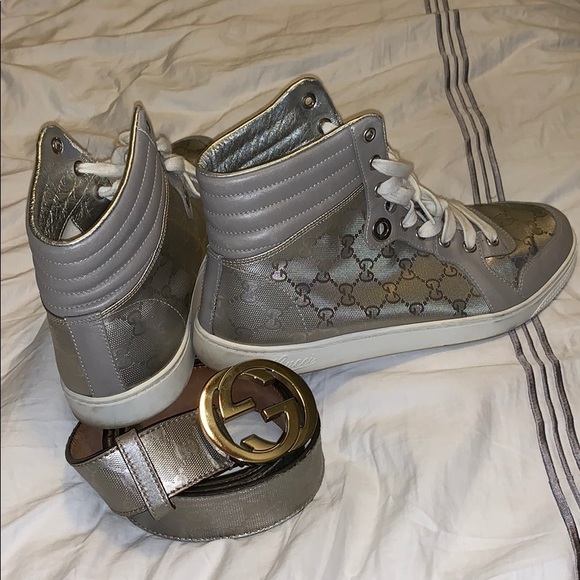 AUTHENTIC! Men’s Gucci sneakers with belt - Picture 3 of 3